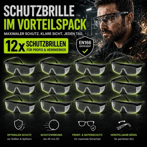 Stk schutzbrille - 12, stk.